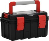 vidaXL Boîte à outils 45 x 28 x 26,5 cm Noir et rouge