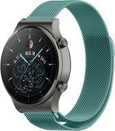 Strap-it Smartwatch bandje Milanese - geschikt voor Huawei Watch GT / GT 2 / GT 3 / GT 3 Pro 46mm / GT 2 Pro / GT Runner / Watch 3 / 3 Pro - Groen