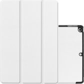 Hoesje Geschikt voor iPad 10.2 2020 Hoesje Case Hard Cover Hoes Book Case - Wit