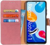 KHAZNEH Xiaomi Redmi Note 11 / 11S Hoesje Portemonnee Book Case Roze
