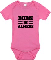 Born in Almere tekst baby rompertje roze meisjes - Kraamcadeau - Almere geboren cadeau 68