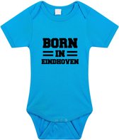 Born in Eindhoven tekst baby rompertje blauw jongens - Kraamcadeau - Eindhoven geboren cadeau 80