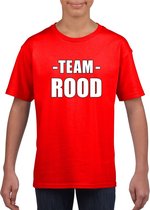 Sportdag team rood shirt kinderen 110/116