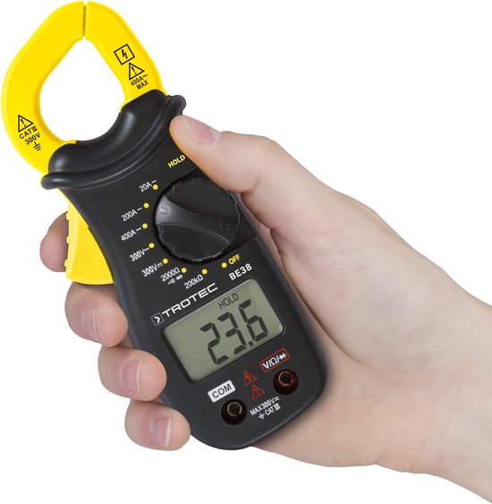 Trotec Stroomtang BE44 - Ampèremeter met ware RMS-functie - Voor gelijk
