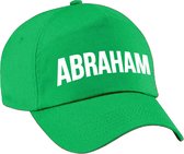 Abraham cadeau pet / baseball cap groen voor heren - Abraham