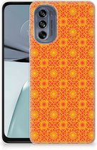 Cover Case Motorola Moto G62 5G Smartphone hoesje Batik Orange