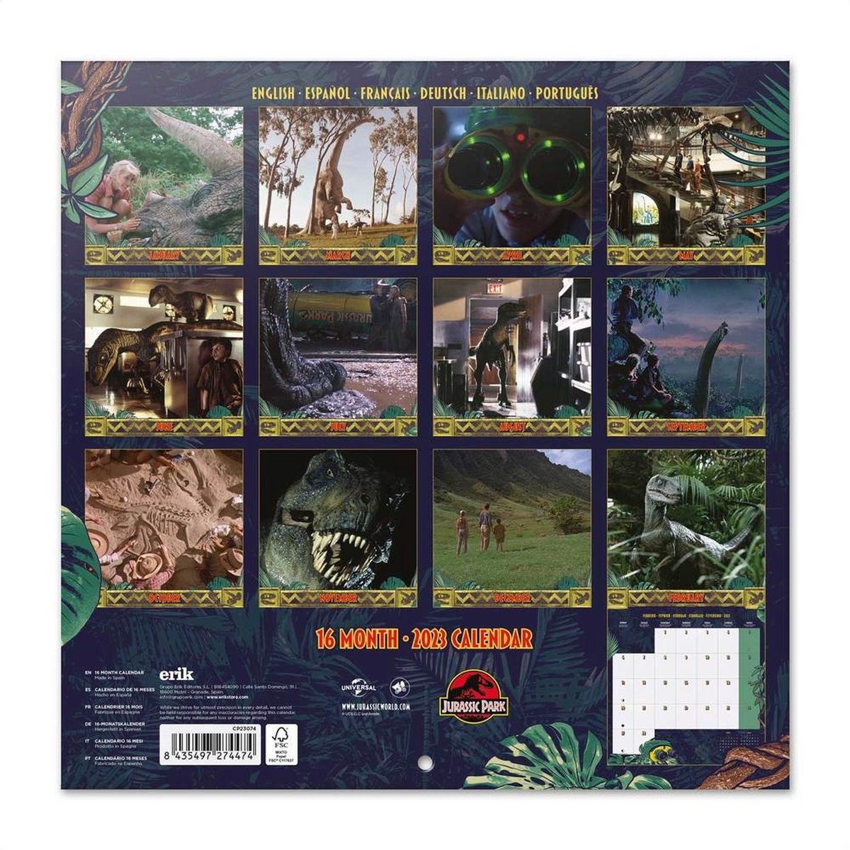 calendrier-jurassic-park-2023-bol