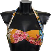 Gele bloemenprint badpak Beachwear Bikinitops