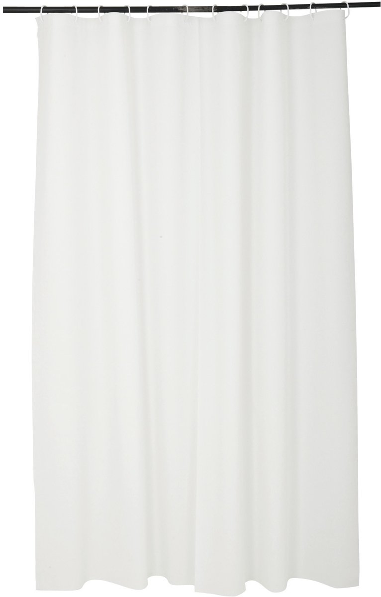 Livetti Douchegordijn PEVA met Ringen Shower Curtain 180x200 cm Wit