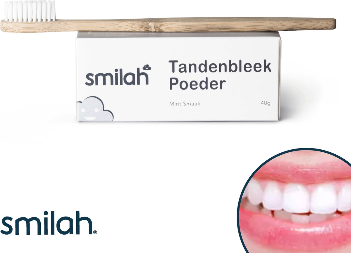 Smilah Tandpoeder — Tanden Bleken — Teeth Whitening — Vervanger voor Whitening Strips en Tandenbleekset - Tandenblekers voor Wittere tanden