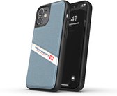 Diesel Moulded Case Denim PC en TPU logo hoesje voor iPhone 12 mini - blauw