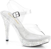 Sandale à bride de cheville Fabulicious -39 Chaussures- ELEGANT-408 US 9 Transparent