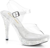 Fabulicious - ELEGANT-408 Sandaal met enkelband - US 9 - 39 Shoes - Transparant