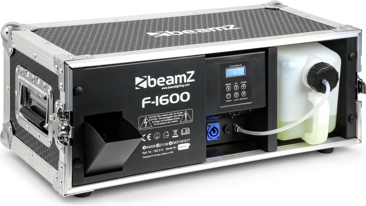 Rookmachine - BeamZ F1600 professionele DMX fazer in flightcase