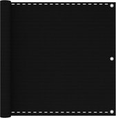 vidaXL - Balkonscherm - 90x500 - cm - HDPE - zwart