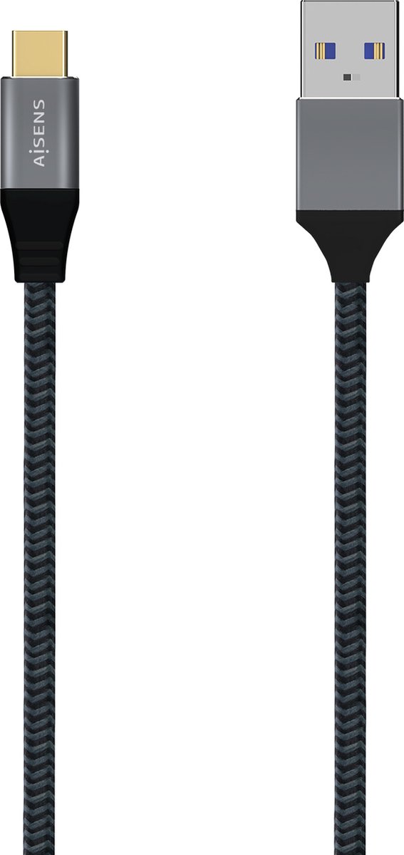 AISENS A107-0632 USB-kabel 1,5 m USB 3.2 Gen 2 (3.1 Gen 2) USB C USB A Grijs