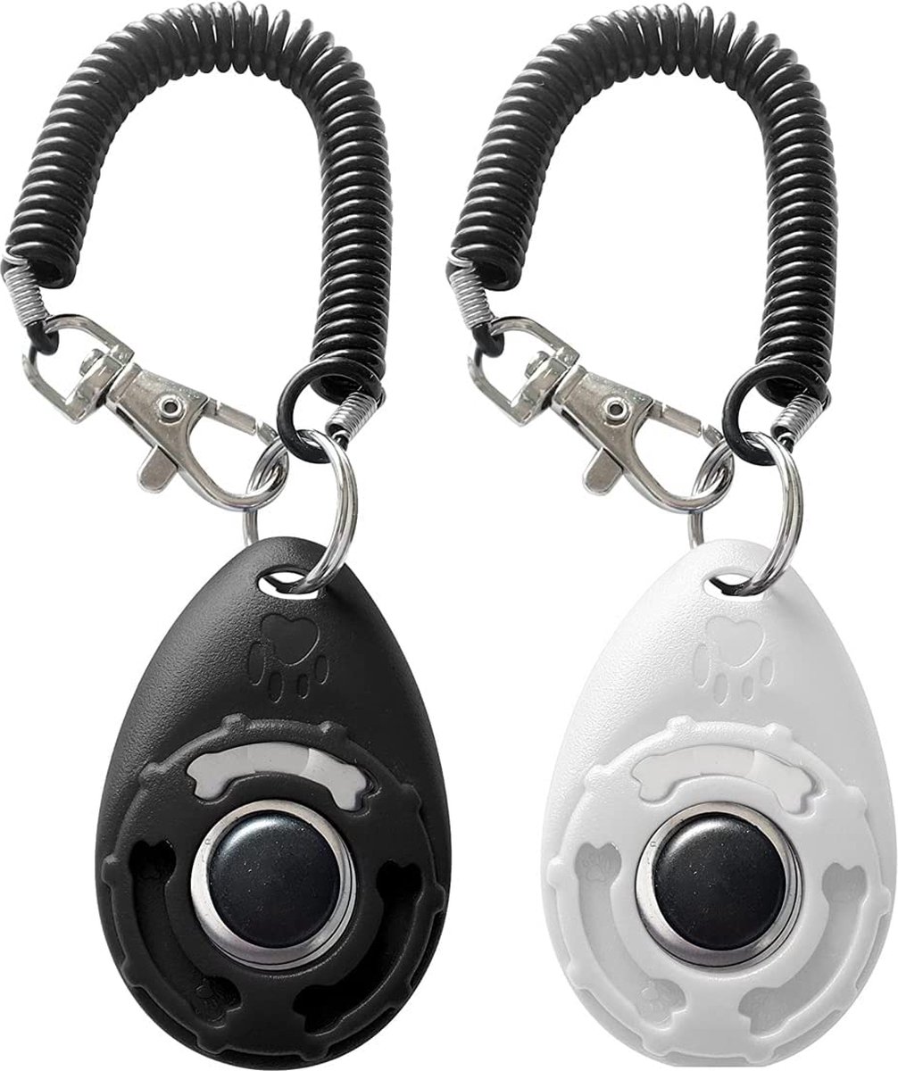 CHPN Clicker – Honden Trainen Wordt Een Feestje! Diervriendelijke Trainingsclicker, Wit, Universeel, Met Bevestigingsclip 3 miniatura