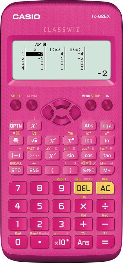 Casio FX-82EX-PK - Wetenschappelijke rekenmachine - Roze | bol.com