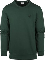 KnowledgeCotton Apparel - Sweater Donkergroen - Heren - Maat M - Regular-fit