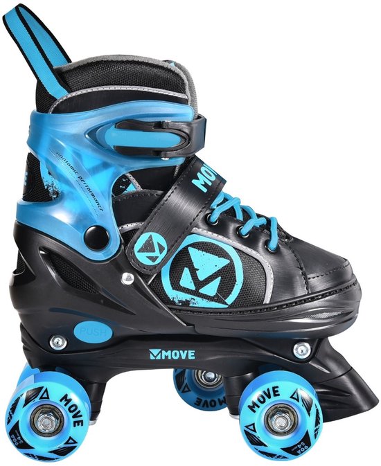Move Patins à roulettes Quad Disco Taille 30-33 Zwart - Blauw