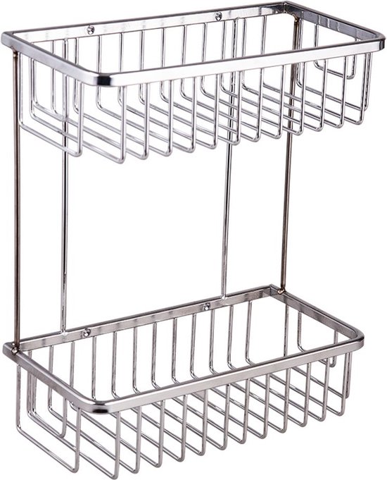 Aquavive Doucherek 2 laags Draadmand Rechthoek Chroom