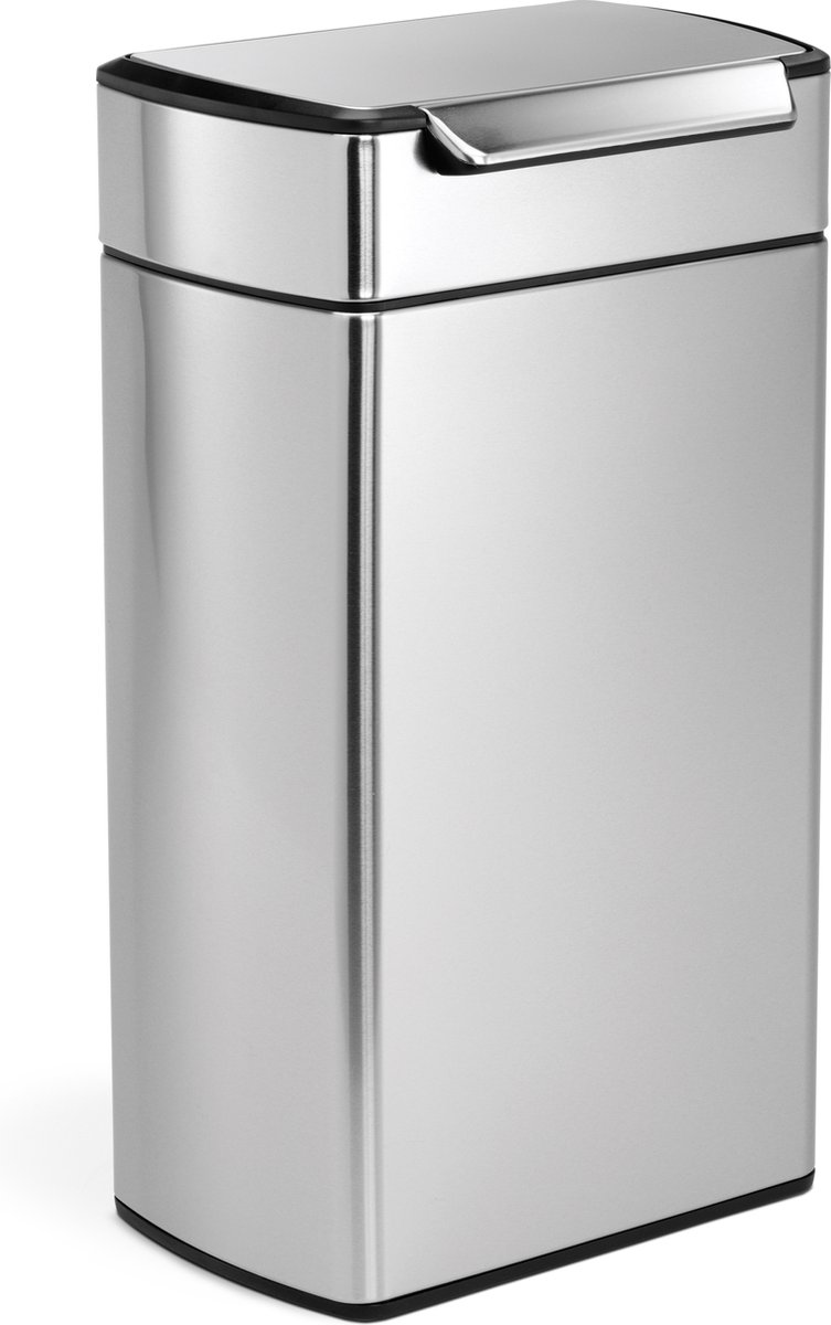 Goedkoopste Simplehuman Touch Bar Prullenbak - RVS - 40 l - Zilver