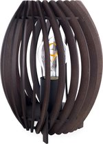 Groenovatie Houten Tafellamp - E27 Fitting - Met Aan/Uit Knop - ⌀ 215 x 250 mm - Walnoothout