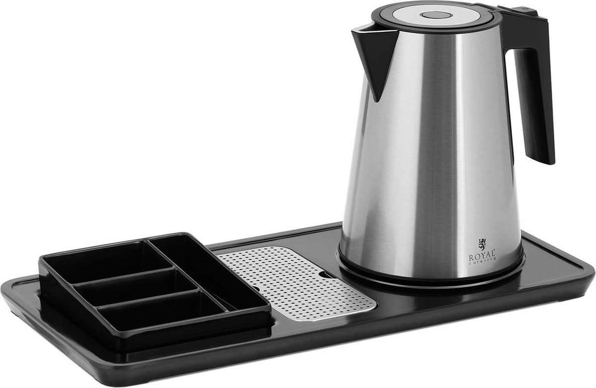 Waterkoker - koffie- en theestation - 1.2 L - 1400 W - zilver - Royal Catering