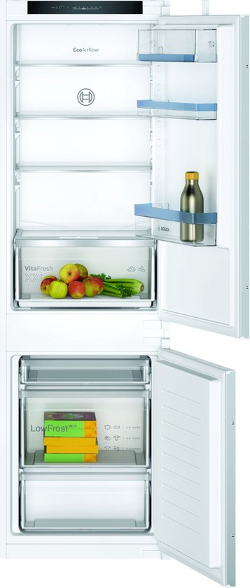 Bosch KIV86VSE2 koel vries combi koelkast 267 liter met 3 vaks vriesvak 177.5cm Vitafresh lowfrost