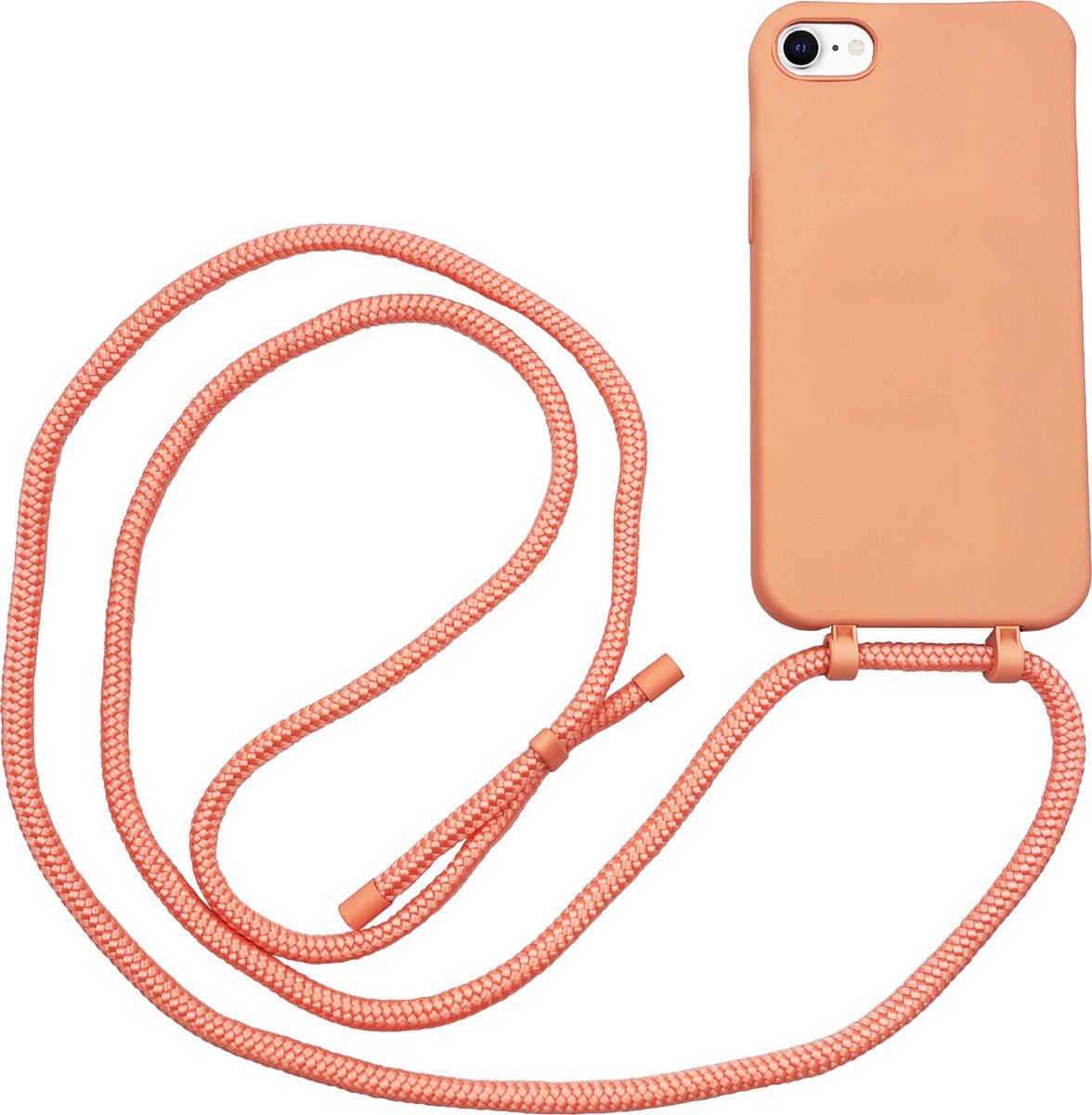 Høyde - iPhone SE (2022 / 2020) / 8 / 7 / 6(s) - Telefoonhoes met koord - Oranje