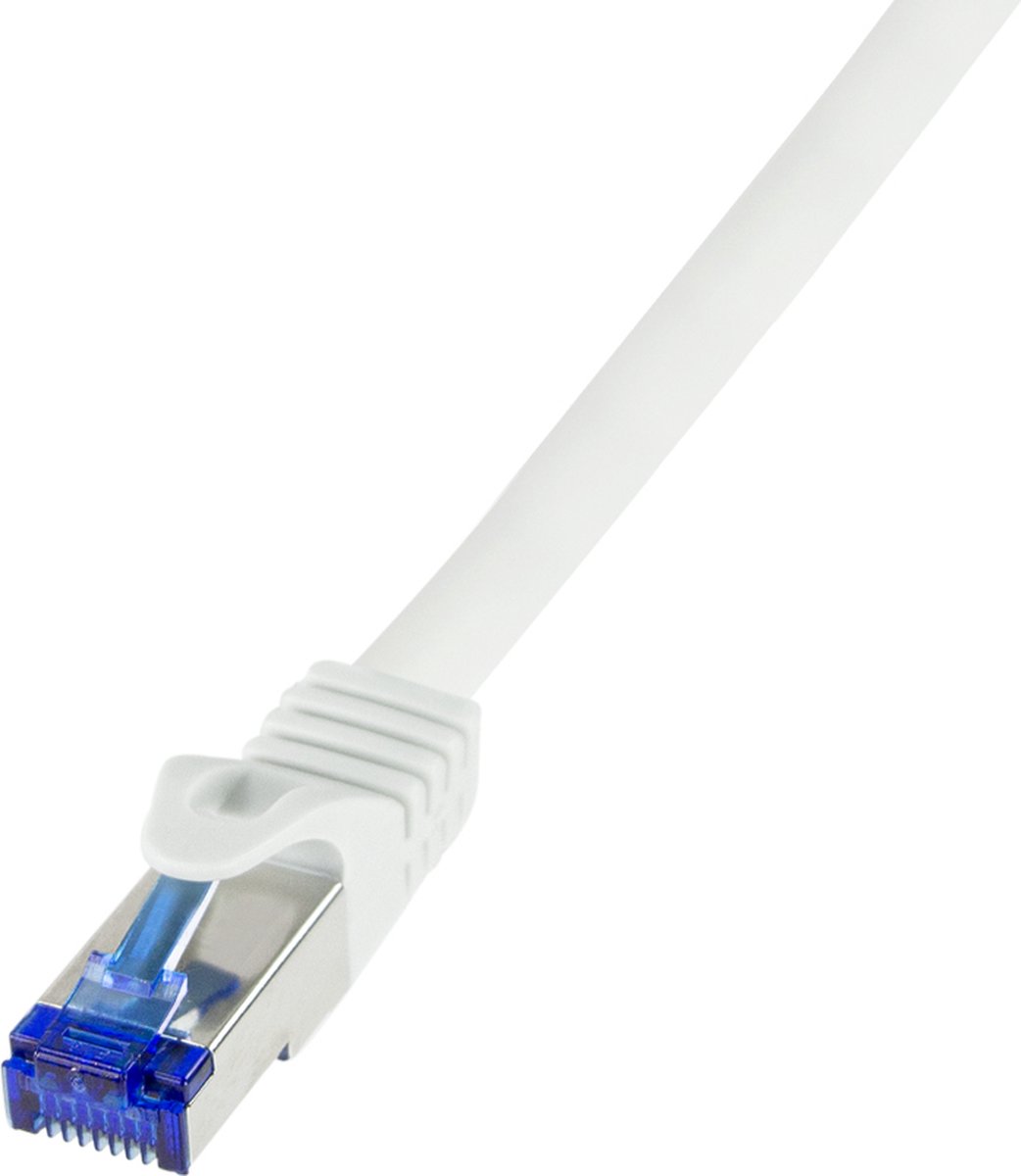 LogiLink C6A011S netwerkkabel Wit 0,25 m Cat6a S/FTP (S-STP)