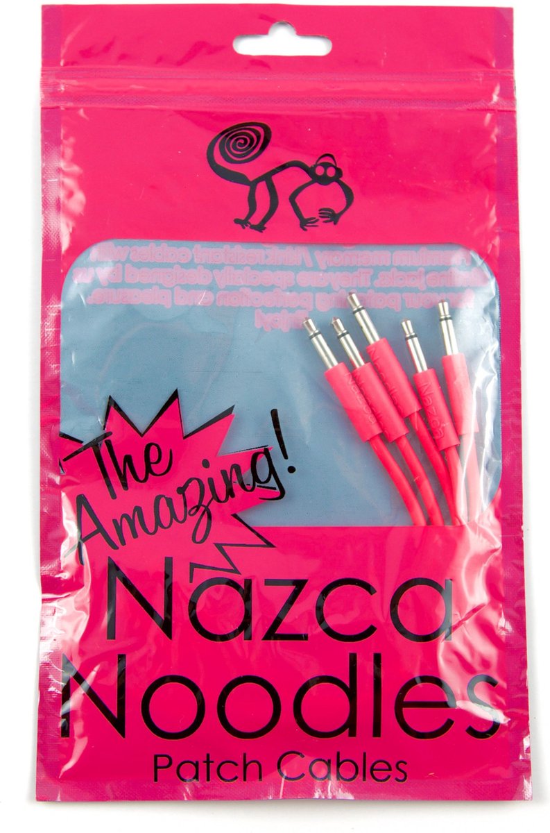 Cre8audio Nazca Noodles Pink 15 cm patchkabels (5 stuks)
