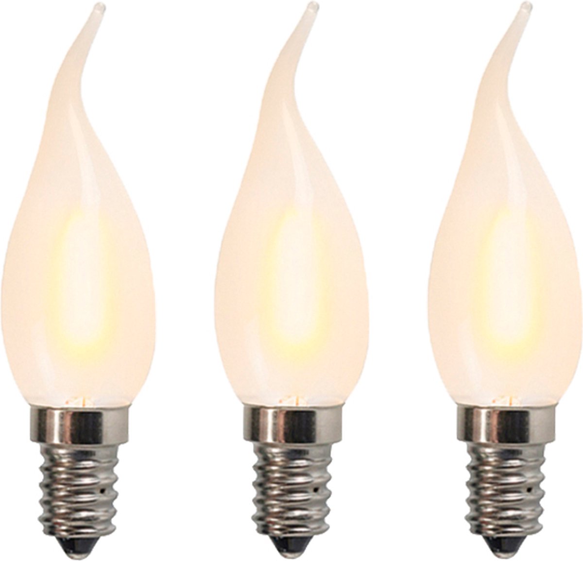 LUEDD Set van 3 E14 LED matte kaarslampen BXS35 1W 2200K