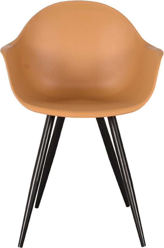 LABEL51 Chaise de salle à manger Luca - Jaune - Plastique