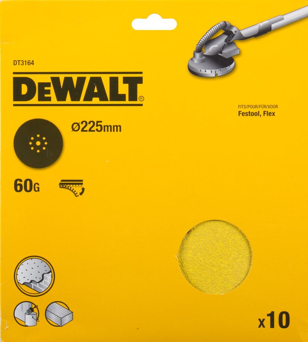 Bol.com Dewalt DT3164-QZ - Schuurschijven Giraffe - 225mm - P60 - Velcro Bevestiging aanbieding