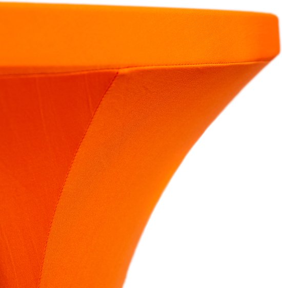 Statafelrok Oranje – ∅80-85 x 110 cm – Statafelhoes Stretch – Tafelhoezen voor Statafel – Geschikt voor Horeca Evenementen | Sta Tafel Hoes | Staantafelhoes | Cocktailparty | Trouwerij - FDBW