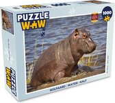 Puzzel Nijlpaard - Water - Kalf - Legpuzzel - Puzzel 1000 stukjes volwassenen
