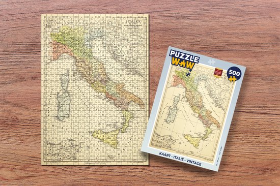 Puzzle Map - Italie - Vintage - Jigsaw puzzle - Puzzle 500 pièces - Sinterklaas présente - Sinterklaas for big kids