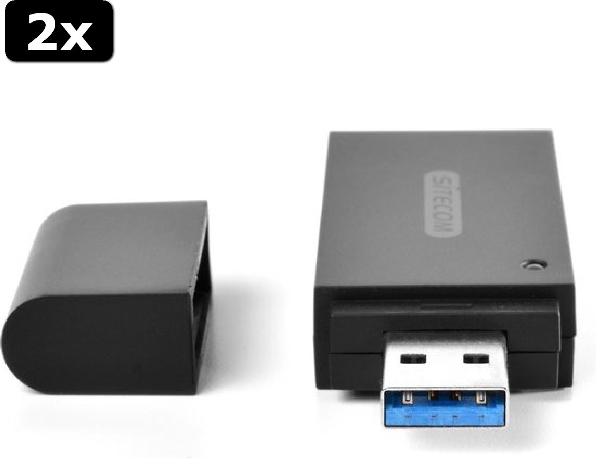 Sitecom MD-063 - Lecteur de Carte mémoire Externe USB 3.0 - Noir