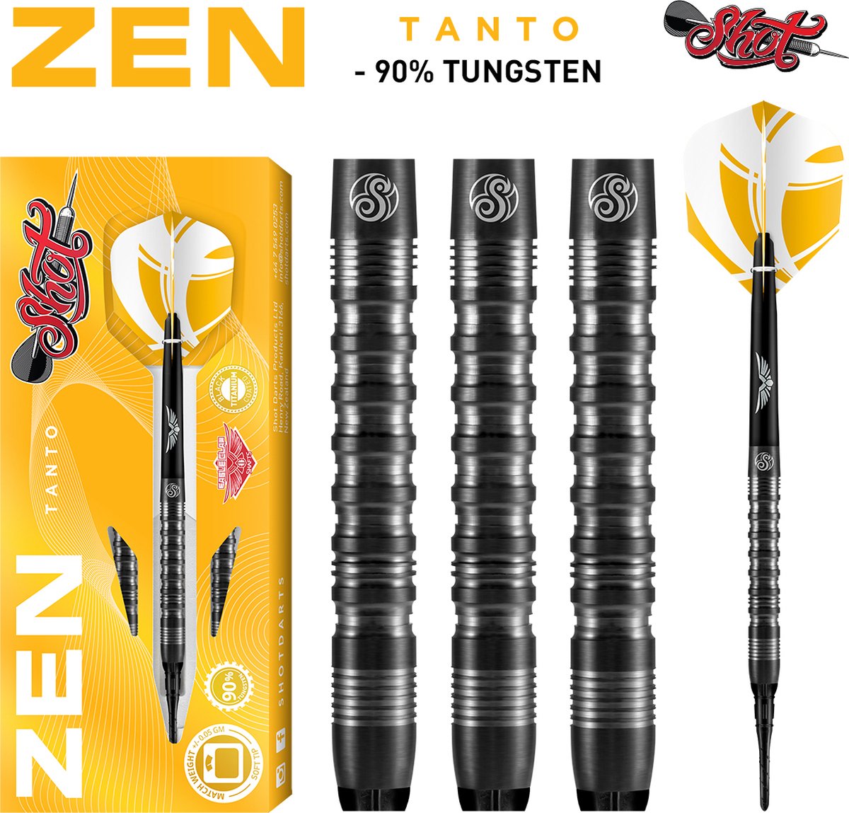 Shot Zen Tanto 90% Soft Tip - Dartpijlen 18 Gram