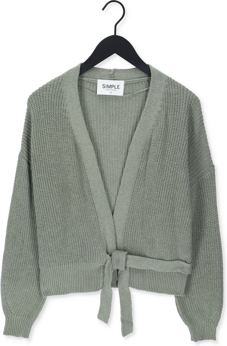 Simple Knitted Cardigan Rosey Es Truien & vesten Dames - Sweater - Hoodie - Vest- Groen - Maat M