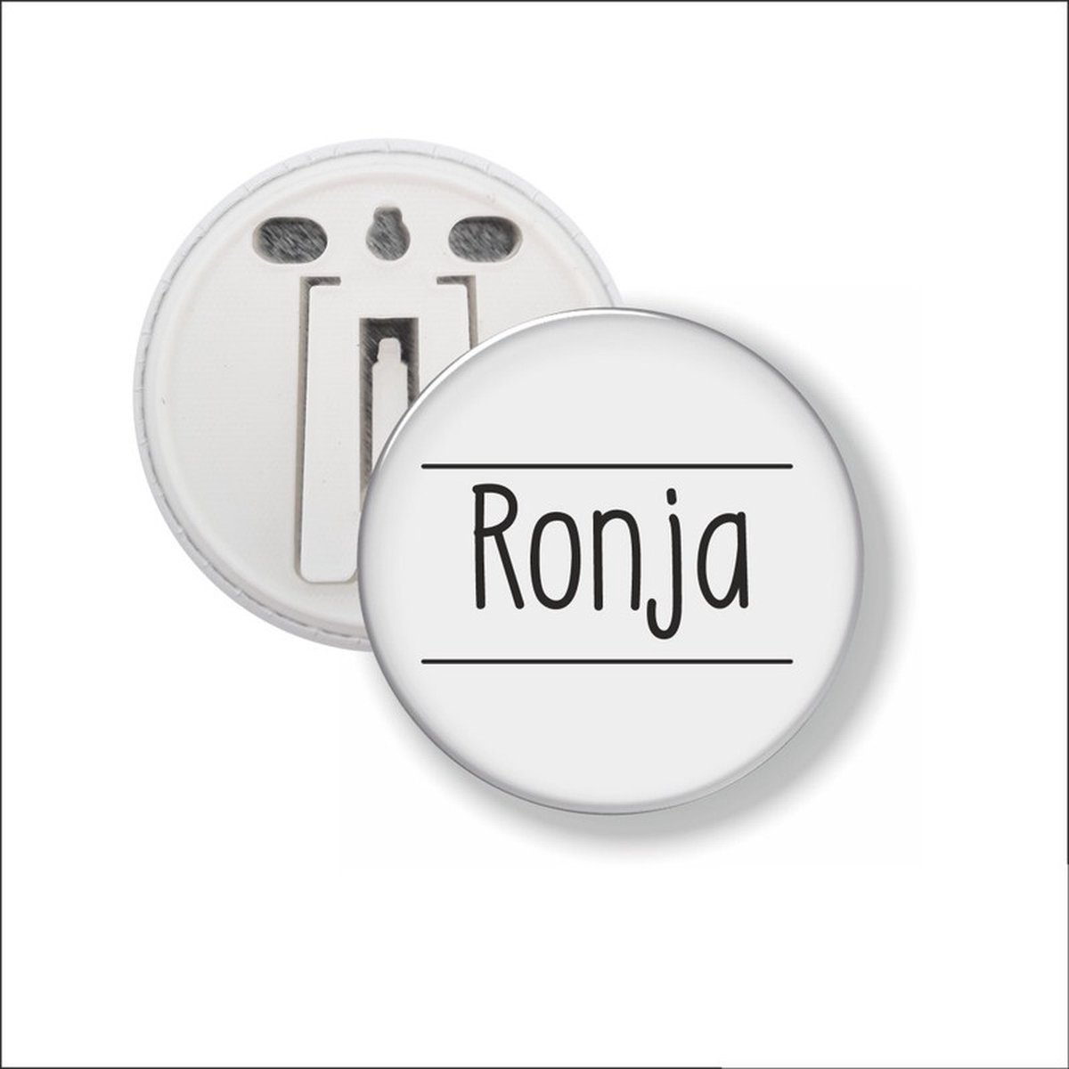 Button Met Clip 58 MM - Ronja