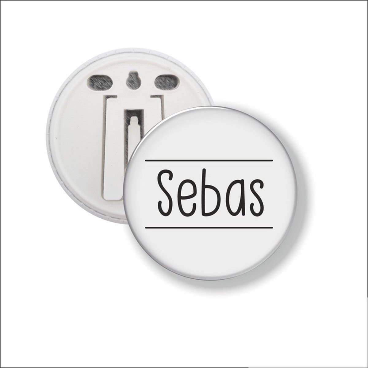 Button Met Clip 58 MM - Sebas