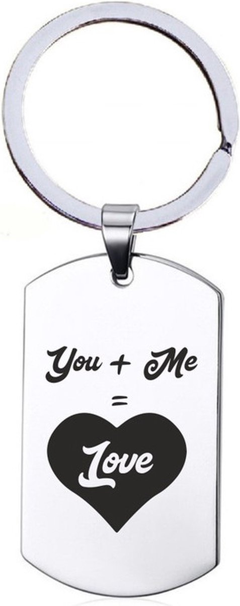 Sleutelhanger RVS - You + Me