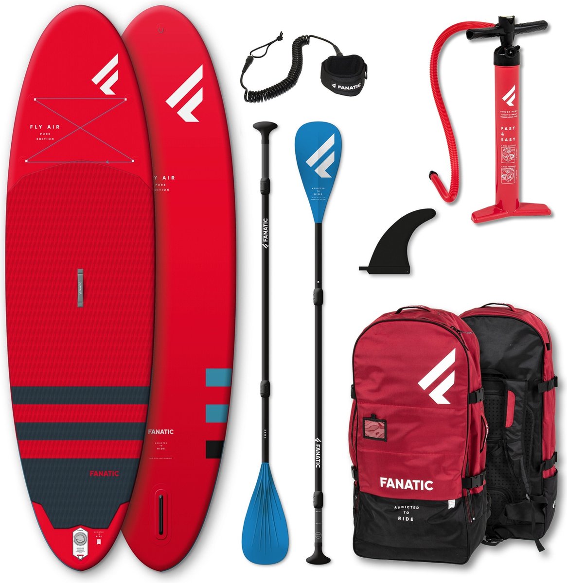 Fanatic Fly Air 9´8´´ Opblaasbare Sup-plank Rood 294.6 cm / 81.3 cm