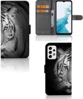 Wallet Bookcase Geschikt voor Samsung Galaxy A23 Hoesje Tijger