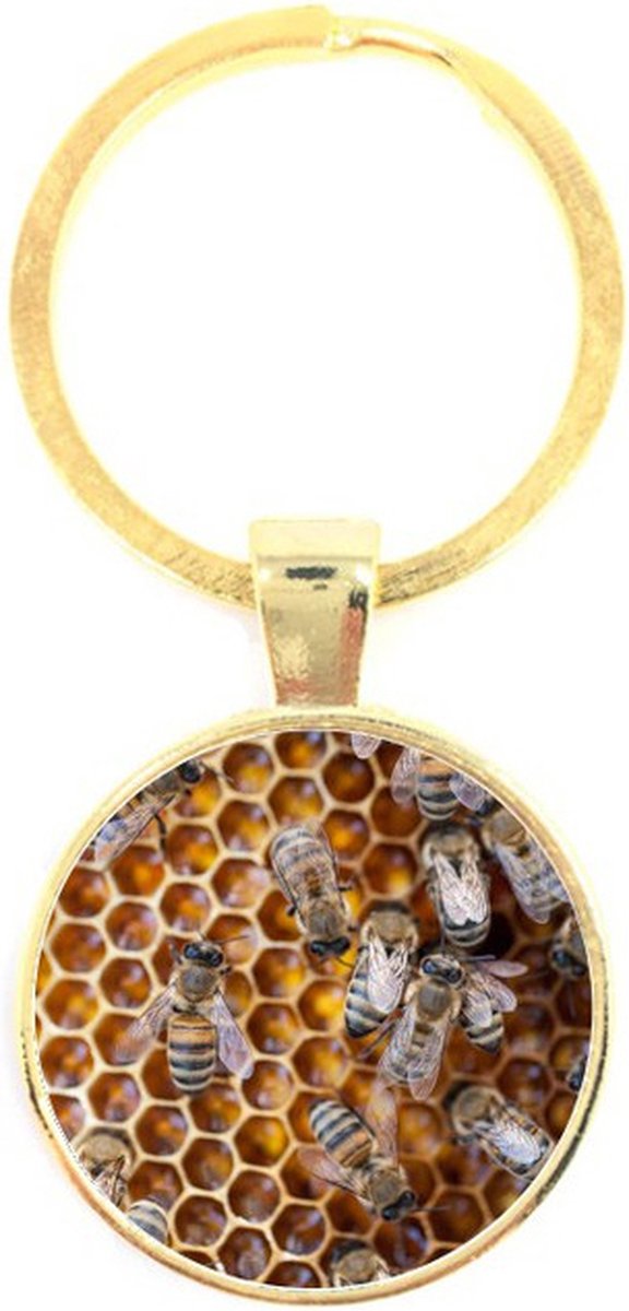 Sleutelhanger Glas - Bijen