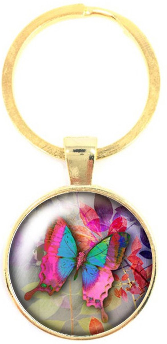 Sleutelhanger Glas - Vlinder