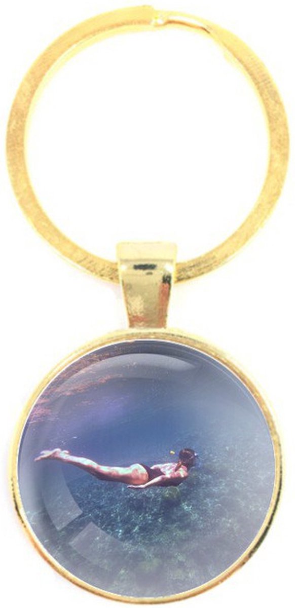 Sleutelhanger Glas - Duiken