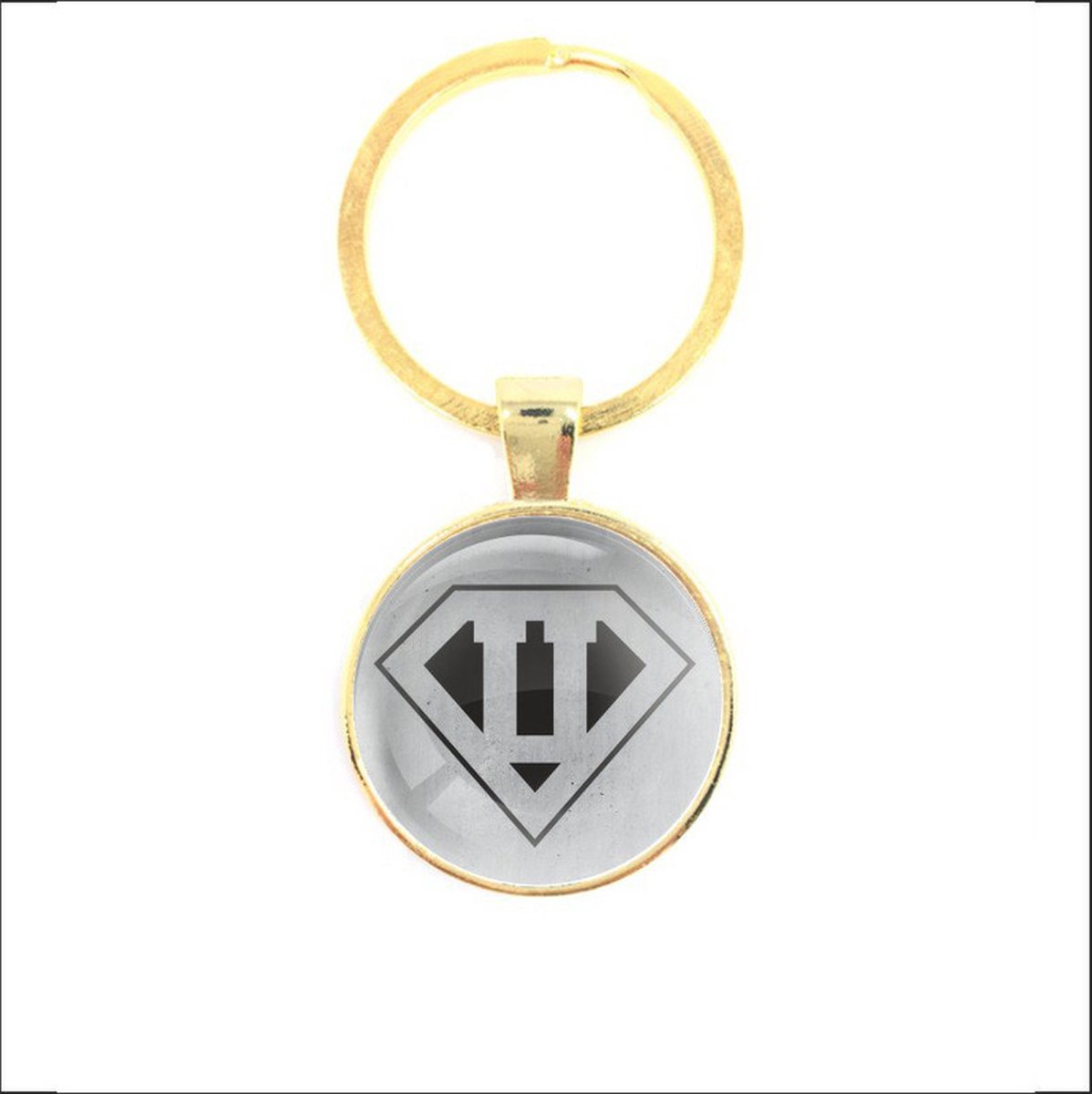 Sleutelhanger Glas - U